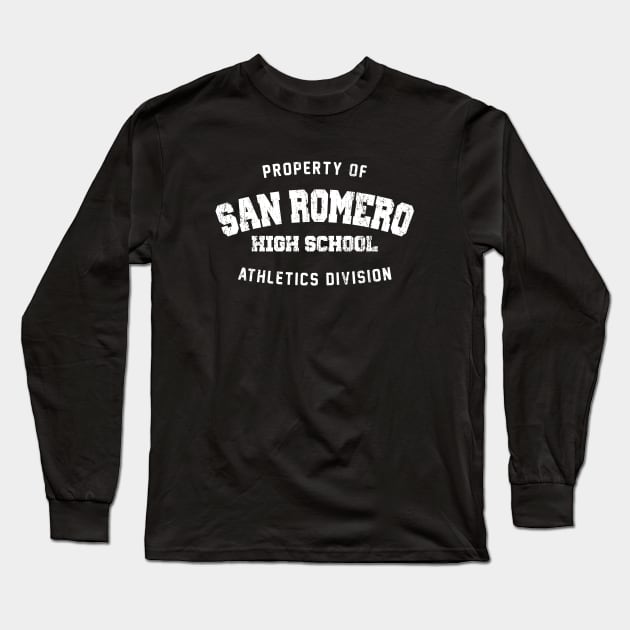 San Romero High School (worn look) Long Sleeve T-Shirt by MoviTees.com